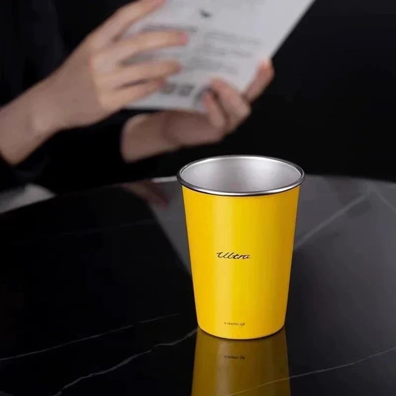 Xiaomi Life Ultra Yellow 304 Stainless Steel Drinking Cup 350ML - 2 Pcs Set