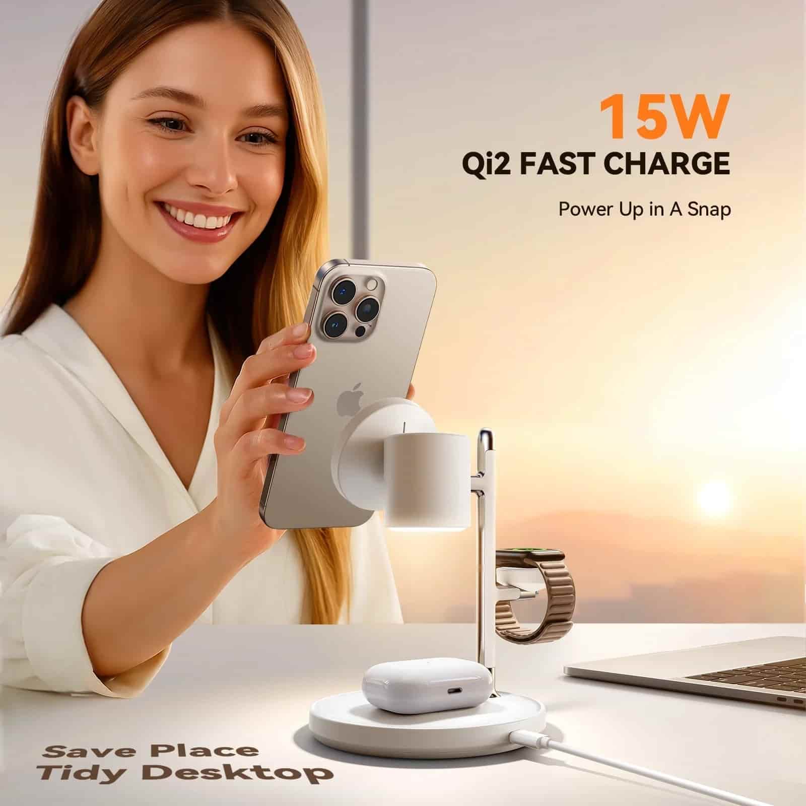 Joyroom JR-W23 Qi2 4-in-1 Wireless Charger 15Watt