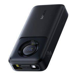 Baseus NOMOS 30W 74Wh 20000mAh Digital Display Power Bank with Built-in iP Retractable Cable