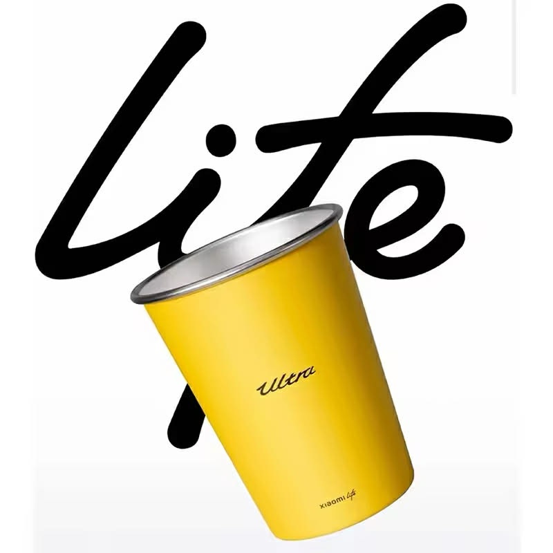Xiaomi Life Ultra Yellow 304 Stainless Steel Drinking Cup 350ML - 2 Pcs Set