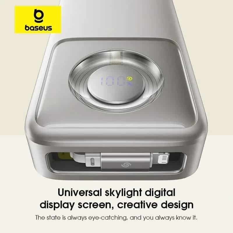 Baseus NOMOS 30W 74Wh 20000mAh Digital Display Power Bank with Built-in iP Retractable Cable