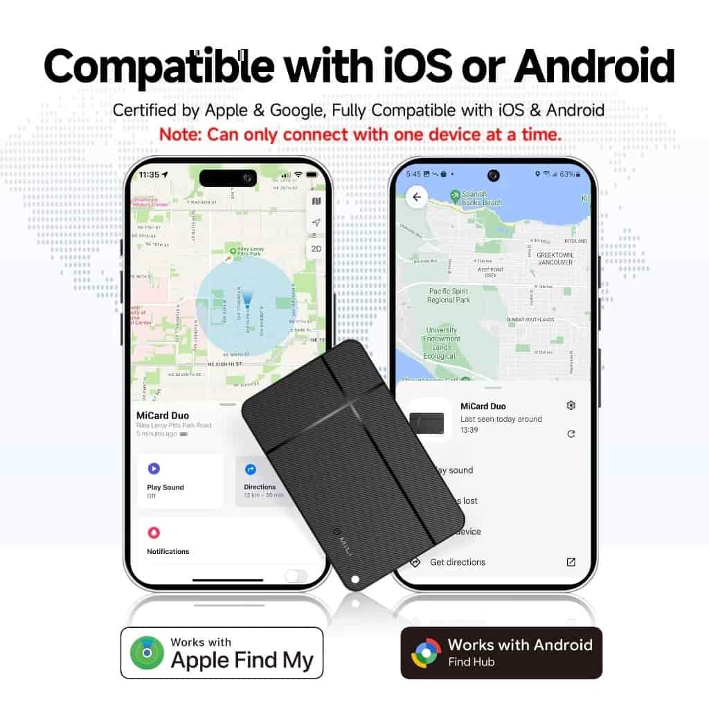 Mili Anti-Loss Digital Business Card MiCard Pro Duo (iOS & Android)