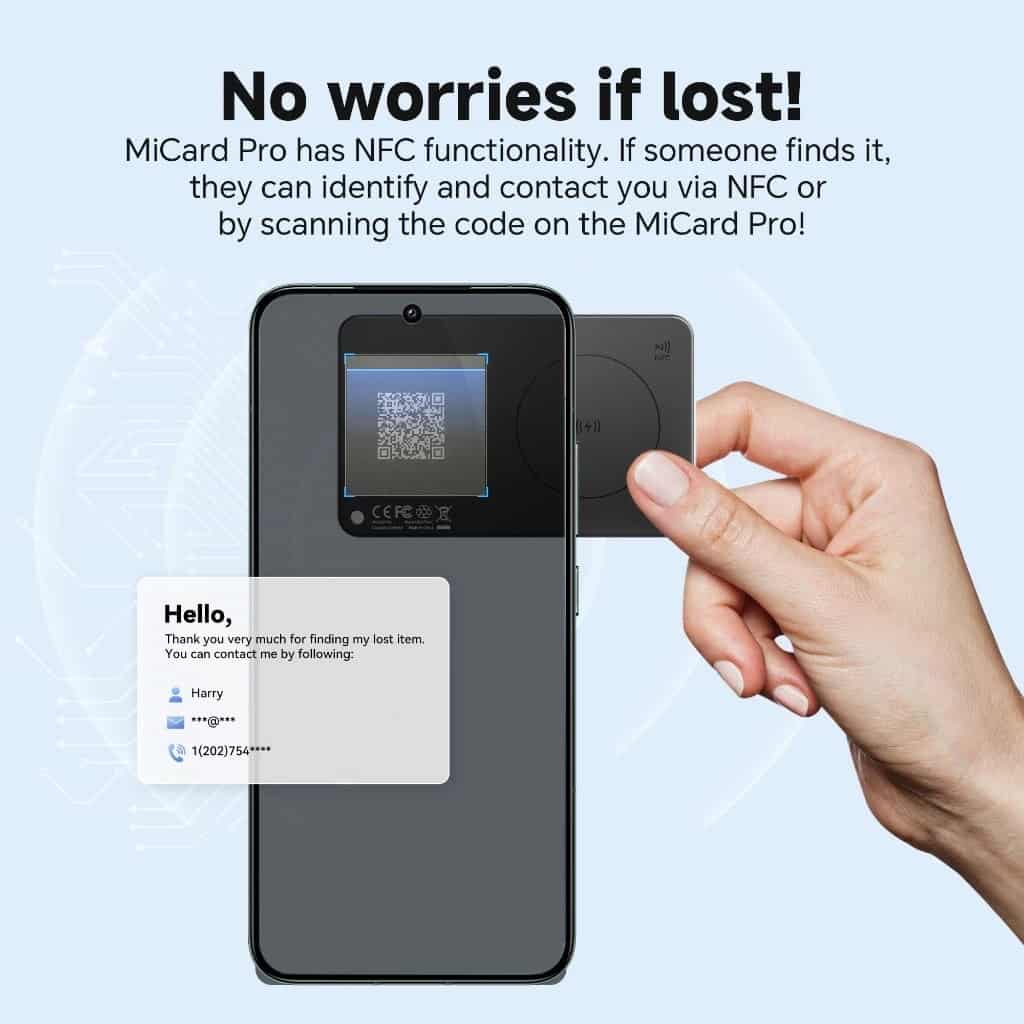Mili Anti-Loss Digital Business Card MiCard Pro Duo (iOS & Android)