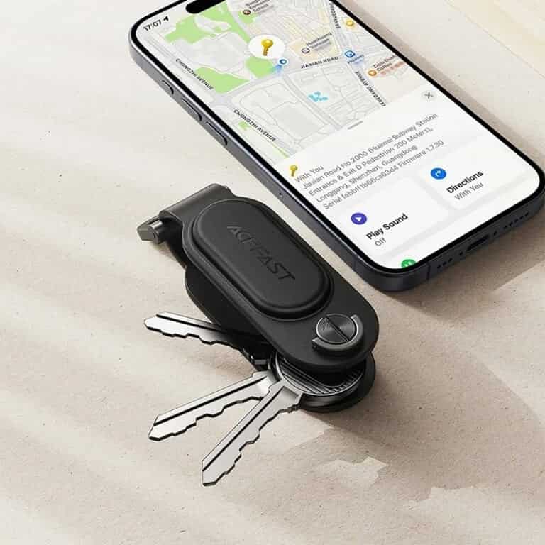 ACEFAST S4 Keychain Global Positioning Device Works With Apple Find My