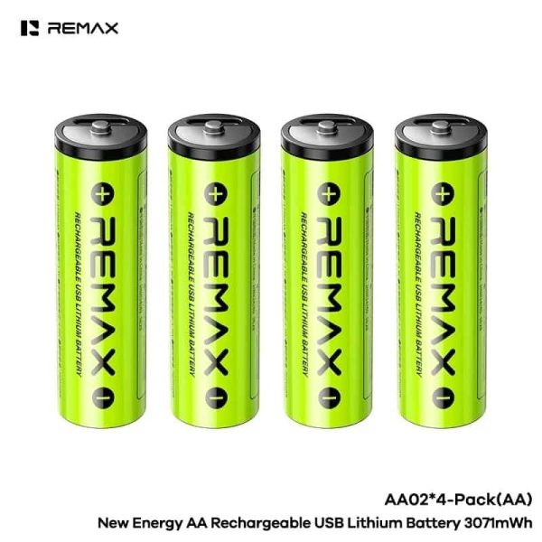 REMAX AA02 New Energy AA Rechargeable USB Lithium Battery 3071mWh REMAX AA02 New Energy AA Rechargeable USB Lithium Battery 3071mWh