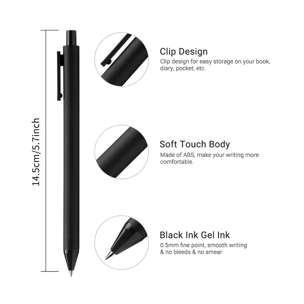 Xiaomi Kaco K1015 Pure Plastic 0.5mm Gel Ink Pen Set 10pcs