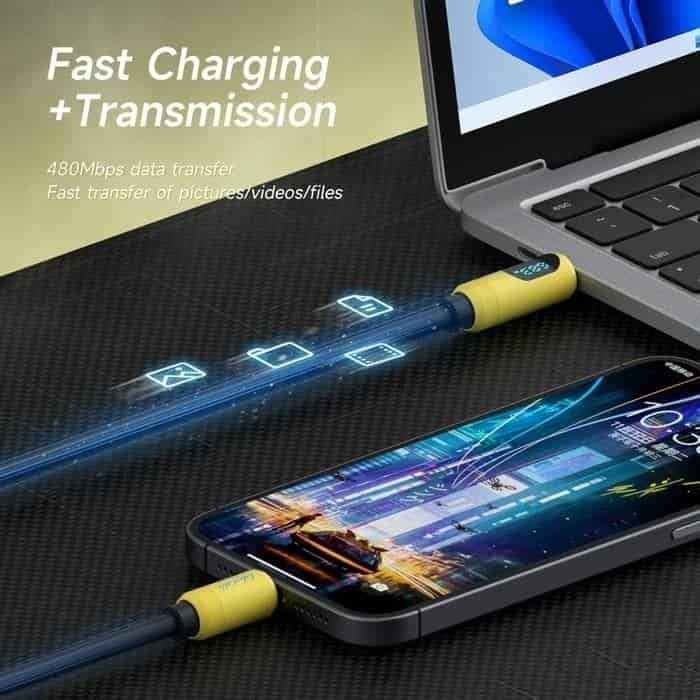 HAGiBiS SX03S 240W Type-C to Type-C Fast Charging Cable for Laptop & Phone
