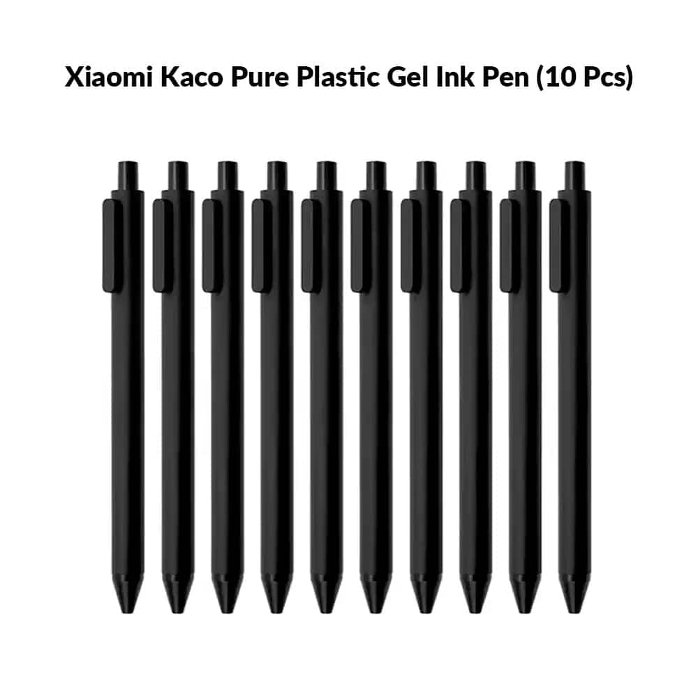 Xiaomi Kaco K1015 Pure Plastic 0.5mm Gel Ink Pen Set 10pcs