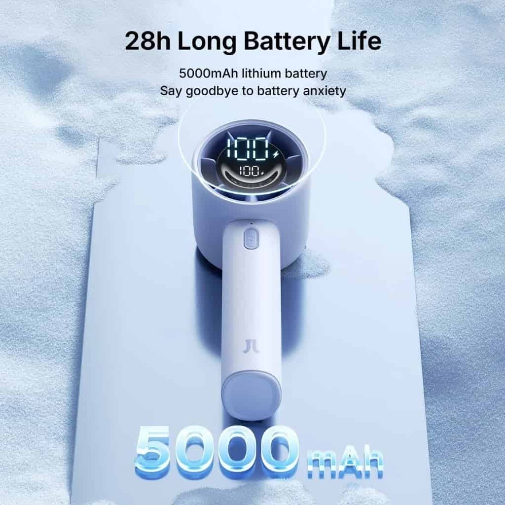 JisuLife Handheld Fan Life10S – 5000mAh Battery Portable Fan