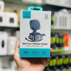 USAMS CD257 Qi2.0 3-in-1 Magnetic Wireless Charger