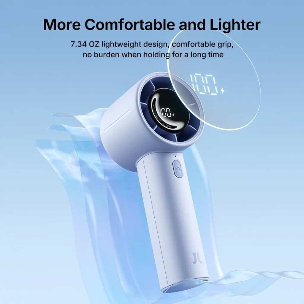 JisuLife Handheld Fan Life10S – 5000mAh Battery Portable Fan