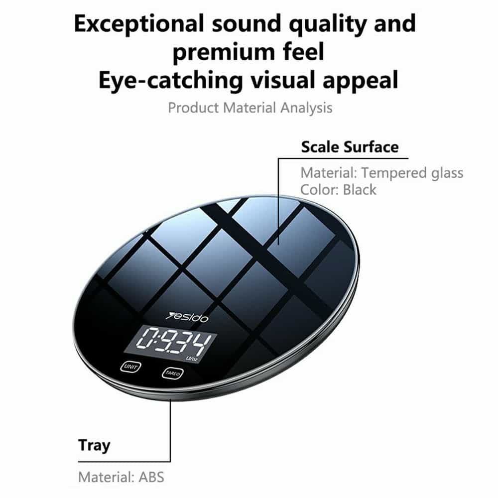 YESIDO MG43 Kitchen Digital Scale Precision Weighing LCD Display