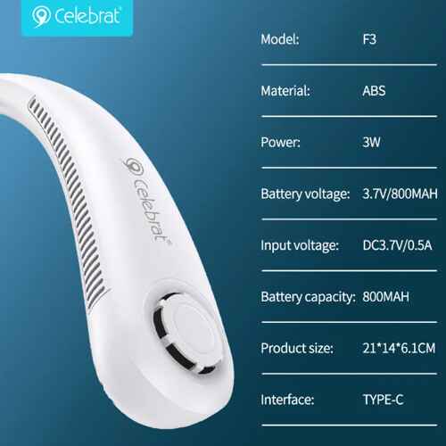 Yison Celebrat F3 Portable Rechargeable Neck Fan