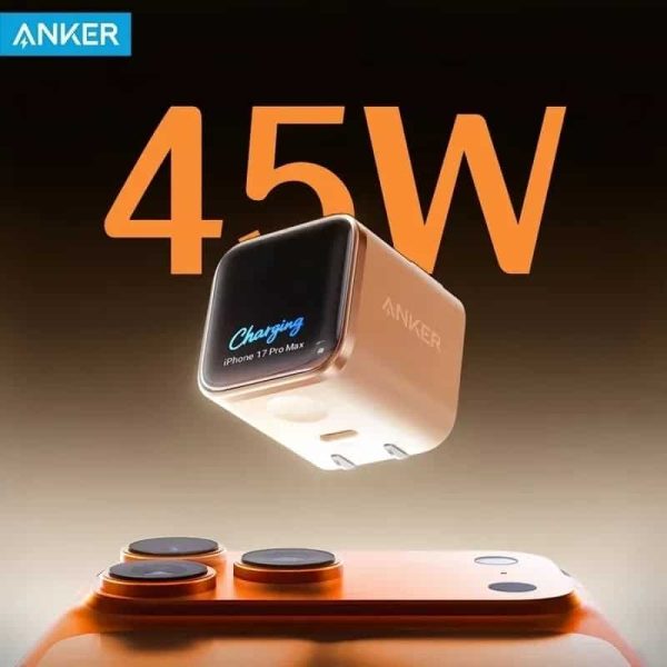 Anker Nano 45W GaN Charger with Smart Display (A121D)