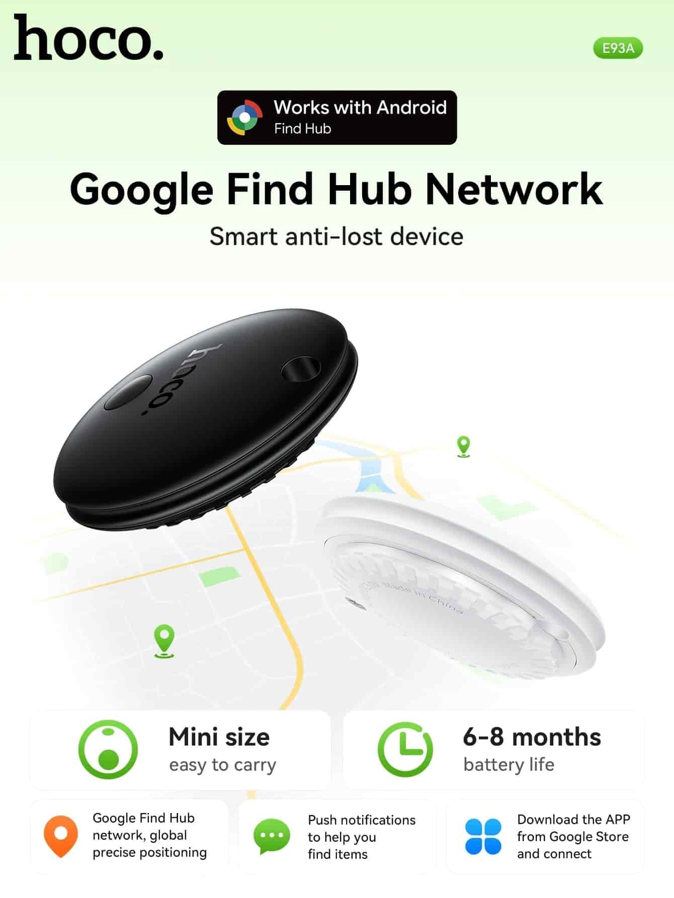 Hoco E93A Smart Finder Supports Google Find My Device Works With Android