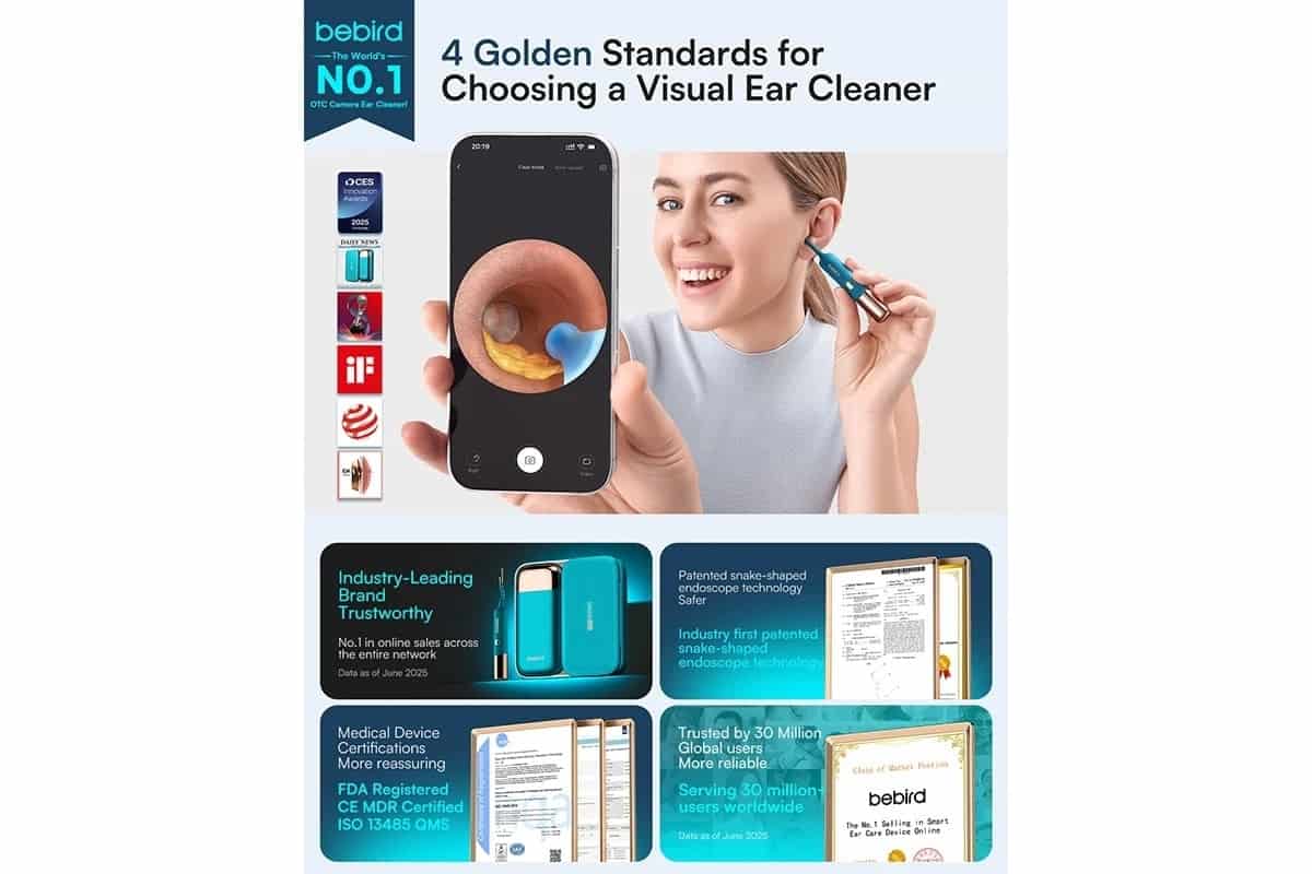 Xiaomi Bebird Earsight Ultra Ear Wax Removal Tool CameraXiaomi Bebird Earsight Ultra Ear Wax Removal Tool Camera