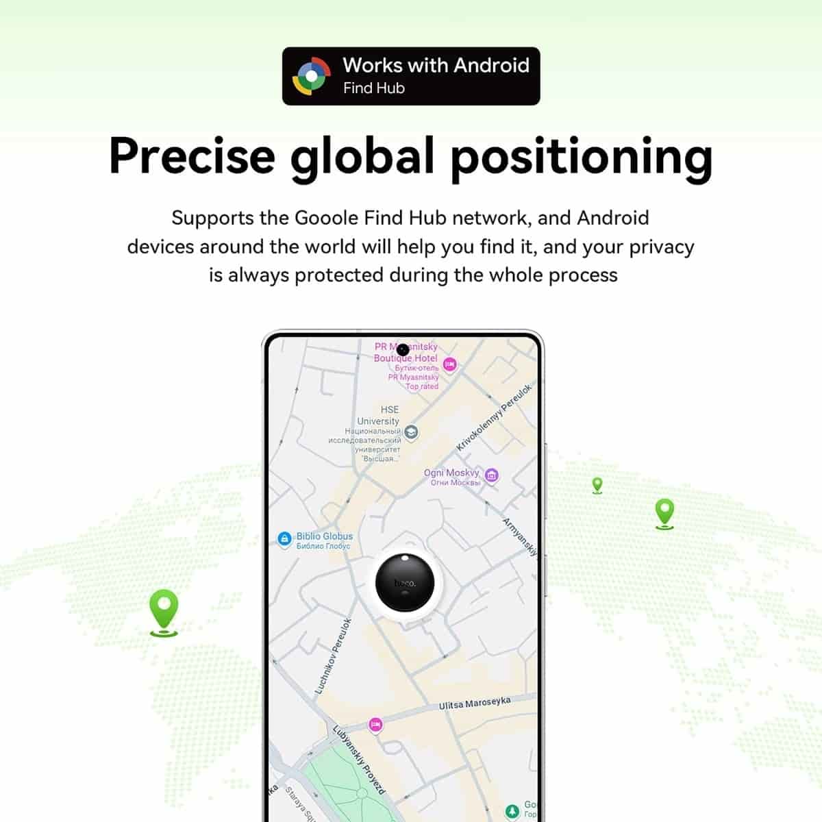 Hoco E93A Smart Finder Supports Google Find My Device Works With Android