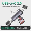 Ugreen CM185 Card Reader Dual Output USB-A & Type-C to SD TF Card Reader
