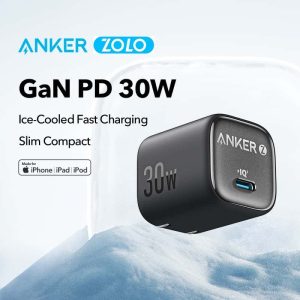 Anker Zolo PD 30W Charger Ice-Cooled Fast Charging Slim Compact Wall Charger (A2698)