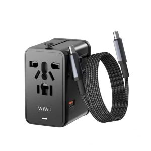 WiWU Wi-UA014 GaN 45W Universal Travel Adapter With 60w Cable Combo