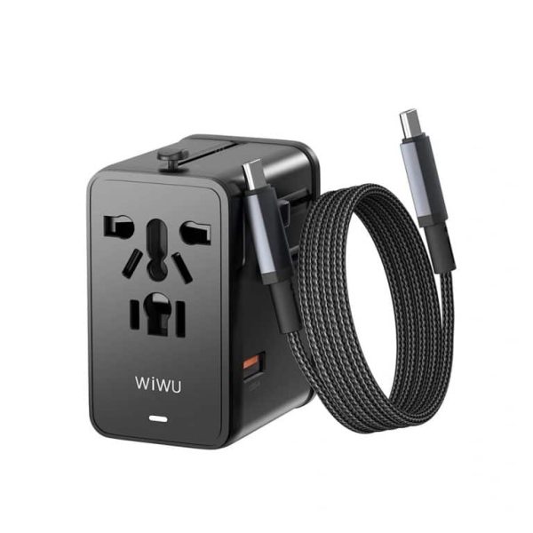 WiWU Wi-UA014 GaN 45W Universal Travel Adapter With 60w Cable Combo