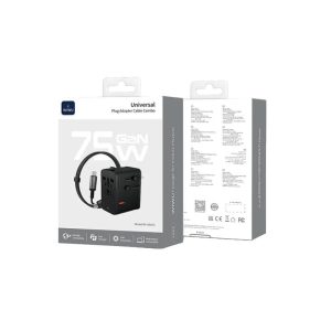 WiWU Wi-UA015 GaN 75W Universal Travel Adapter With 60w Cable Combo