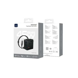 WiWU Wi-UA014 GaN 45W Universal Travel Adapter With 60w Cable Combo