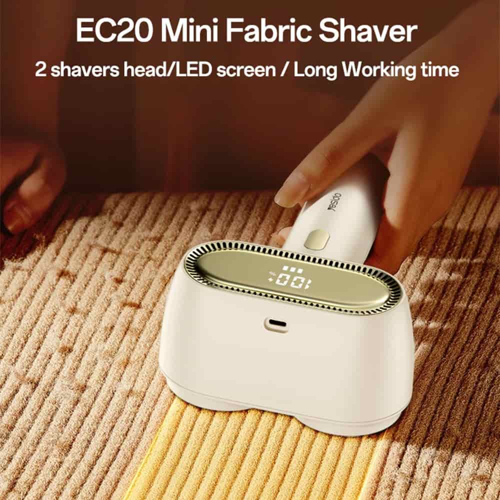 YESIDO EC20 Dual Head Fabric Shaver with LED Display 12 Blades Lint Remover