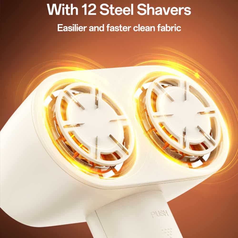 YESIDO EC20 Dual Head Fabric Shaver with LED Display 12 Blades Lint Remover