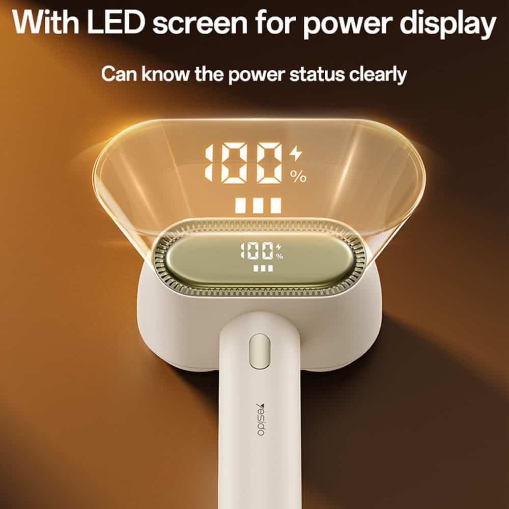 YESIDO EC20 Dual Head Fabric Shaver with LED Display 12 Blades Lint Remover