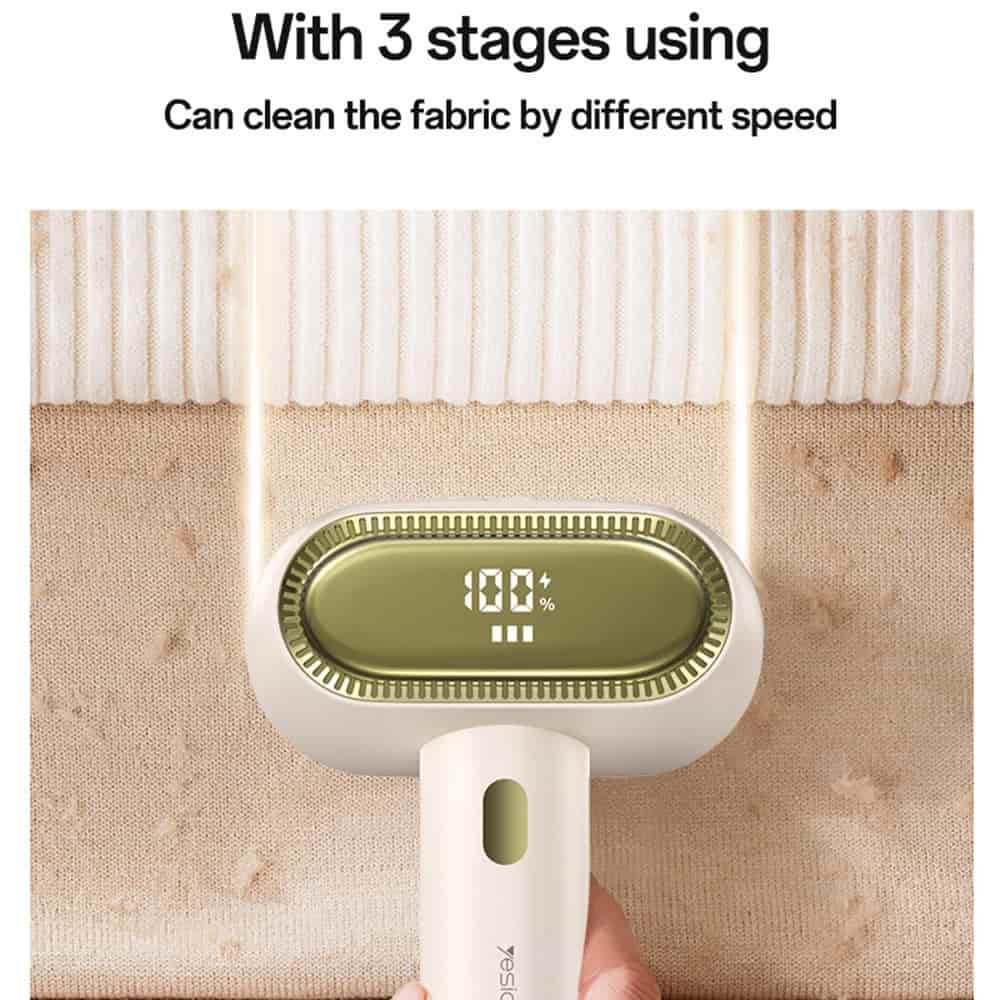 YESIDO EC20 Dual Head Fabric Shaver with LED Display 12 Blades Lint Remover