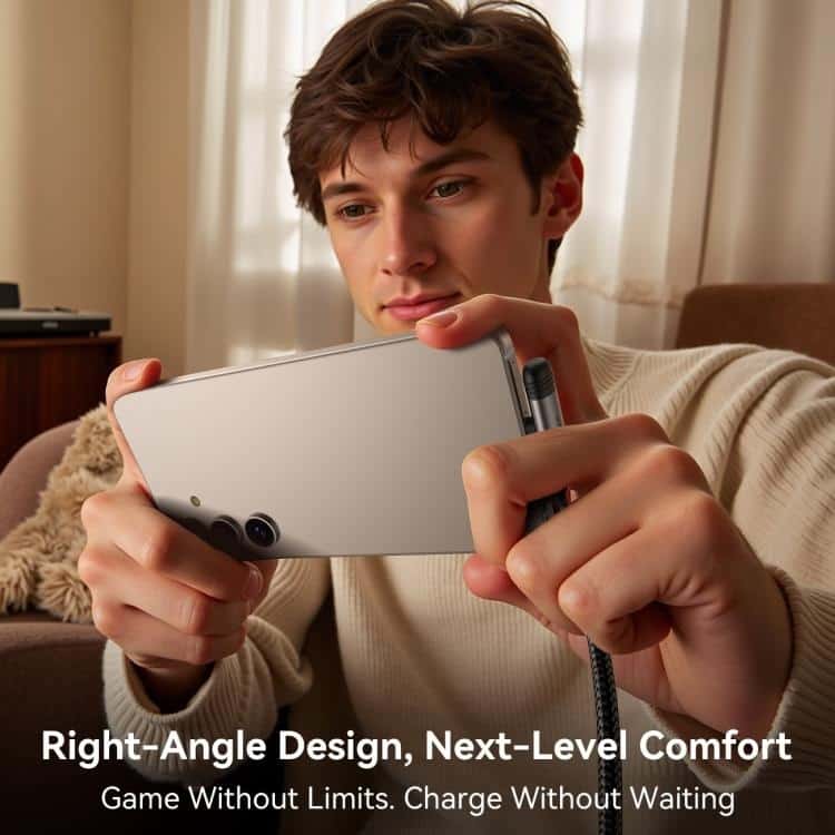 JOYROOM S-A56 EnjoyX Series 60W Type-C to Type-C 90 Degree Fast Charging 1.2m Cable