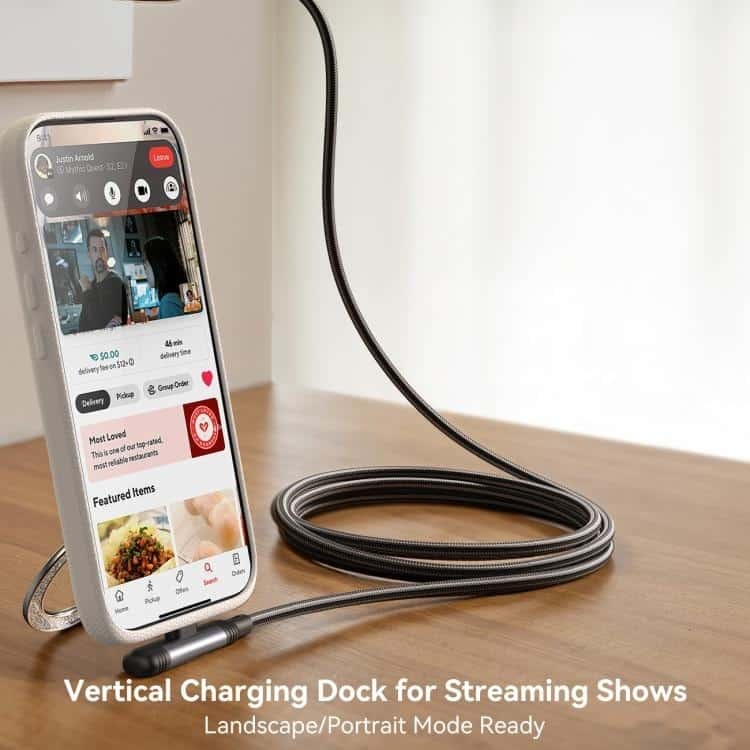 JOYROOM S-A56 EnjoyX Series 60W Type-C to Type-C 90 Degree Fast Charging 1.2m Cable