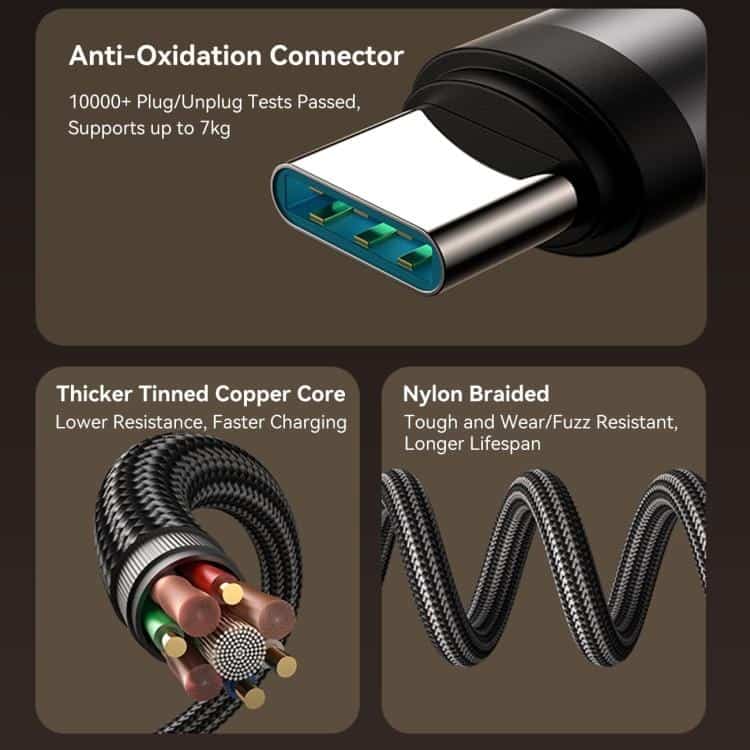 JOYROOM S-A56 EnjoyX Series 60W Type-C to Type-C 90 Degree Fast Charging 1.2m Cable