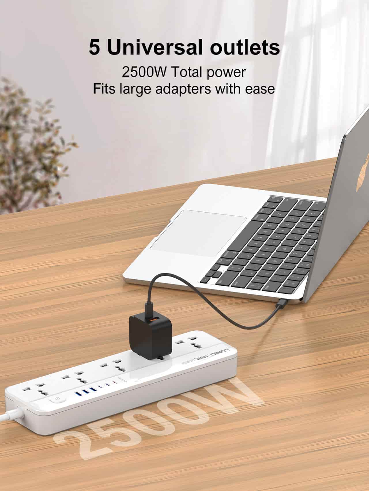 LDNIO SC5614C 5 Way Outlets Power Strip