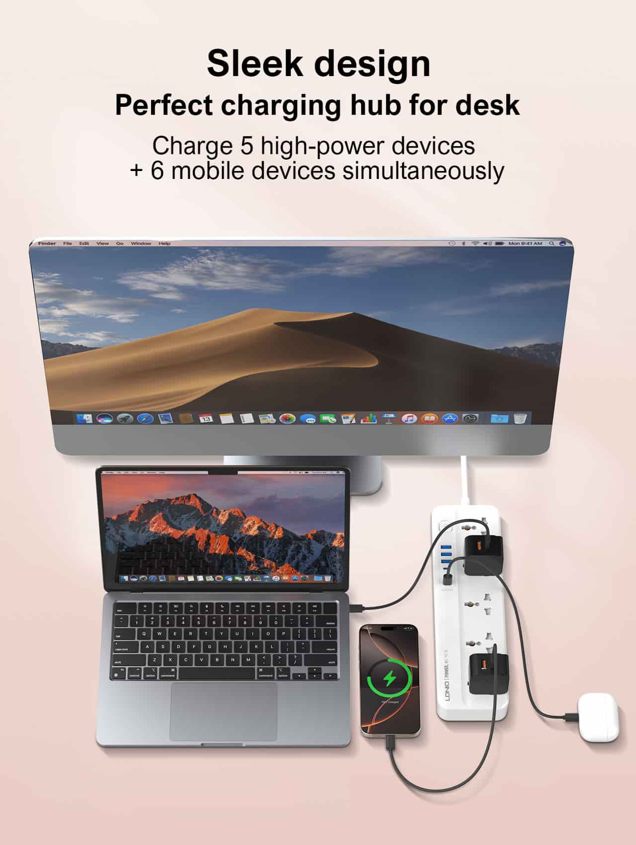 LDNIO SC5614C 5 Way Outlets Power Strip