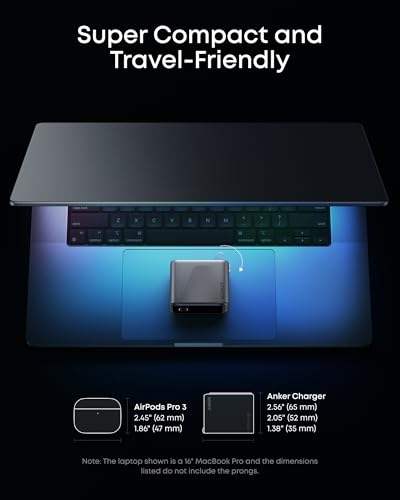 Anker A2687 Prime Charger (160W, 3 Ports, Smart Display)