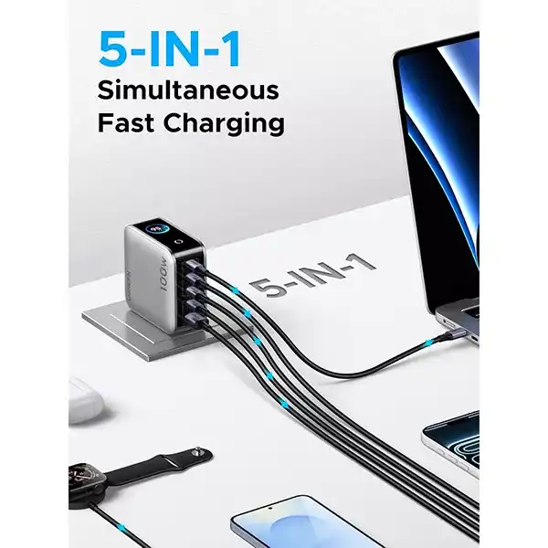 UGREEN X773 Nexode Pro 100W 5-Port Smart Display GaN Charger