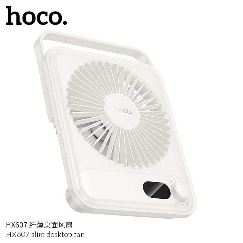 Hoco HX607 Ultra Thin And Quiet High Power Desktop Fan - 2000mAh