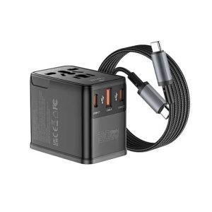 WiWU Wi-UA013 GaN 20W Universal Travel Adapter With 60w Cable Combo