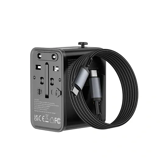 WiWU Wi-UA015 GaN 75W Universal Travel Adapter With 60w Cable Combo