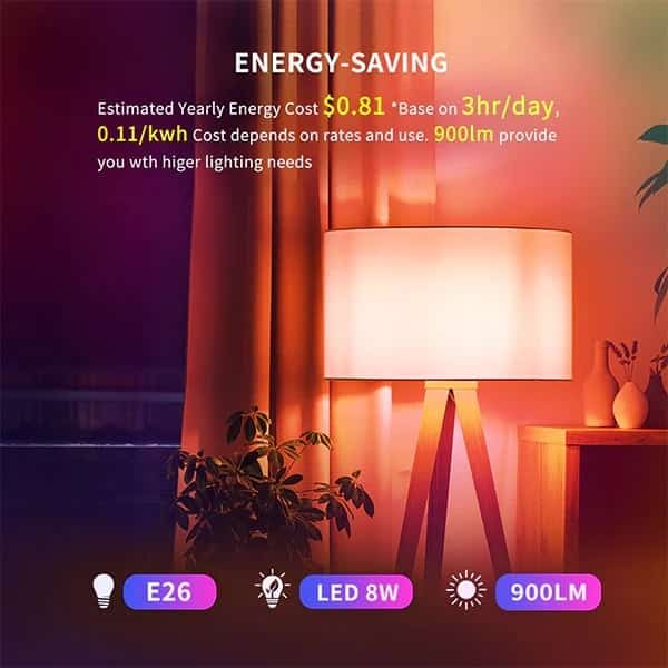 Xiaomi Yeelight E26 Smart LED Bulb W3 Working Google Assistant, Alexa (2Pack)