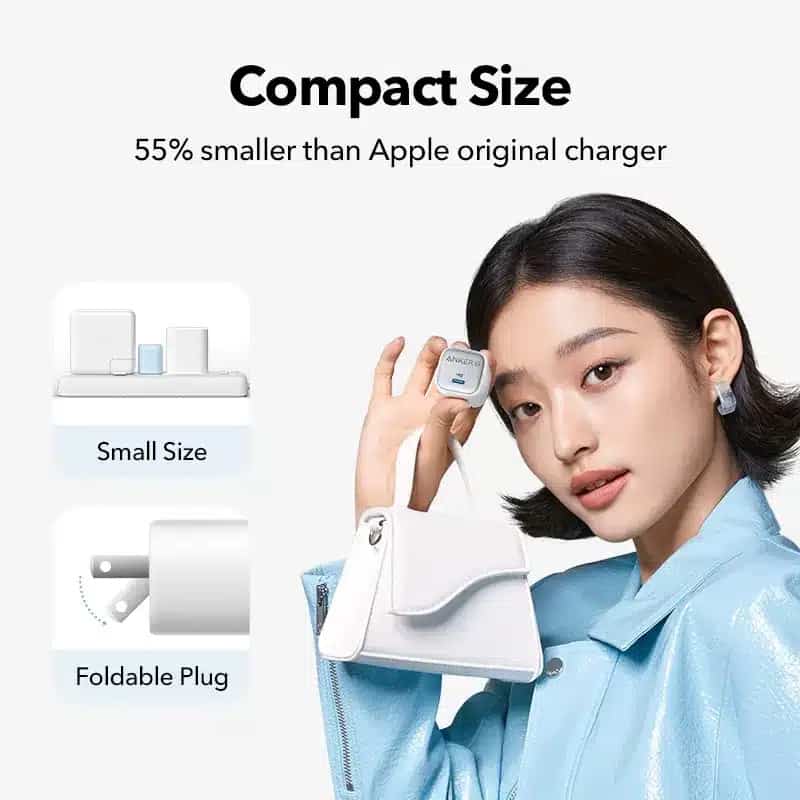 Anker Zolo PD 30W Charger Ice-Cooled Fast Charging Slim Compact Wall Charger (A2698)