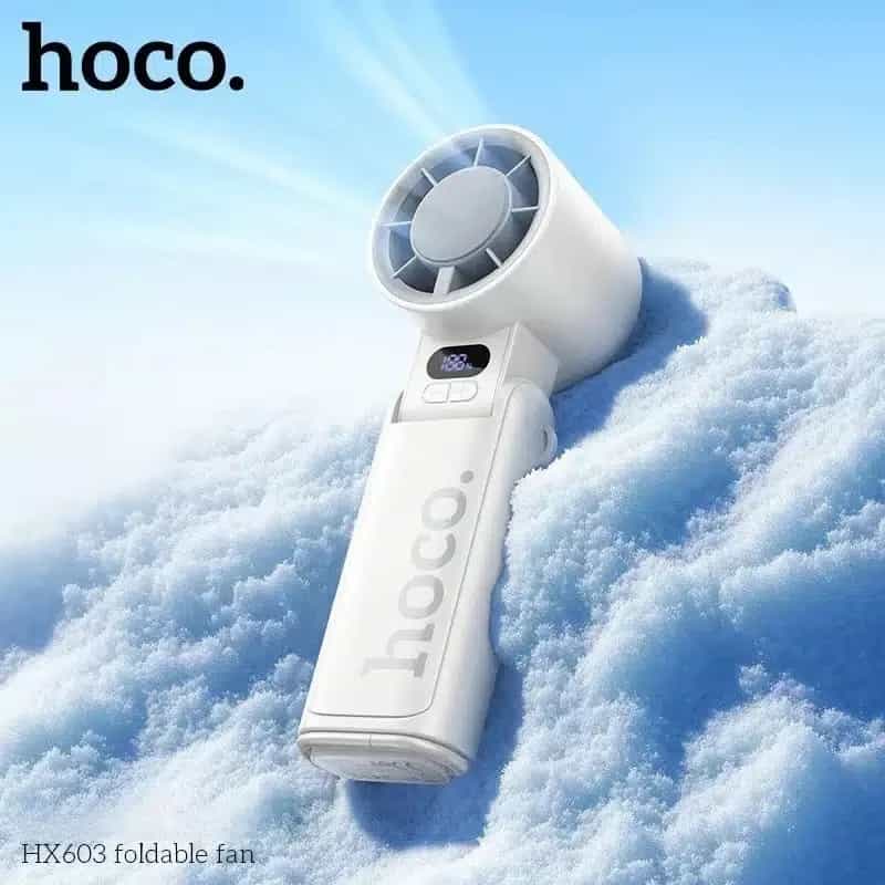 Hoco HX603 Ice Cool Dual Cooling Foldable Fan - 3600mAh Battery
