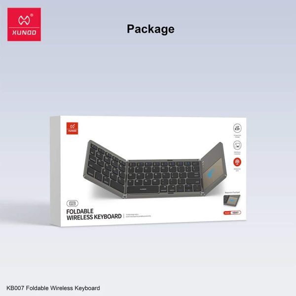 XUNDD KB007 Folding Wireless Keyboard Tri-fold design With Built-in Touchpad