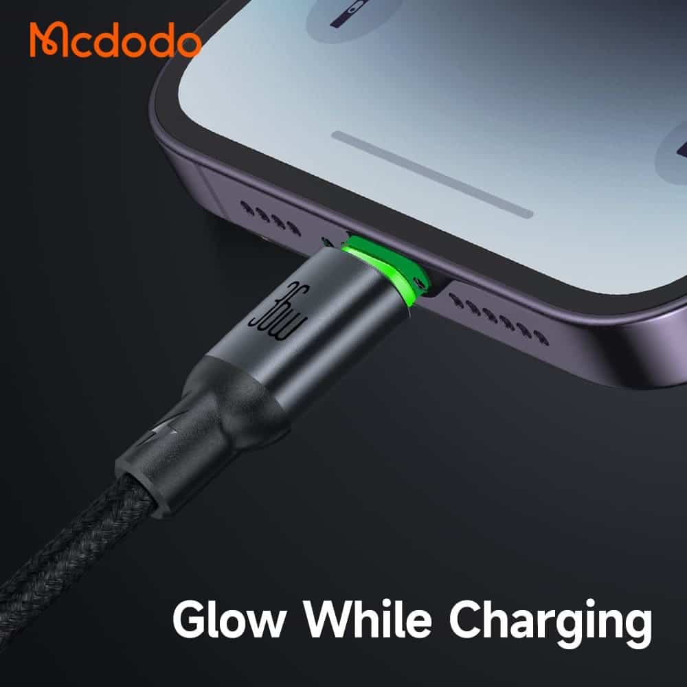 Mcdodo CA-669 Cable Luma 36W PD Type-C to iPhone Charging Cable With LED Charging Indicator 1M/2M