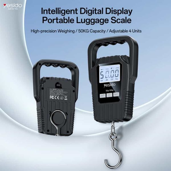 Yesido MG44 High Precision Multi-Unit Digital Luggage Scale – 50KG With LED Display