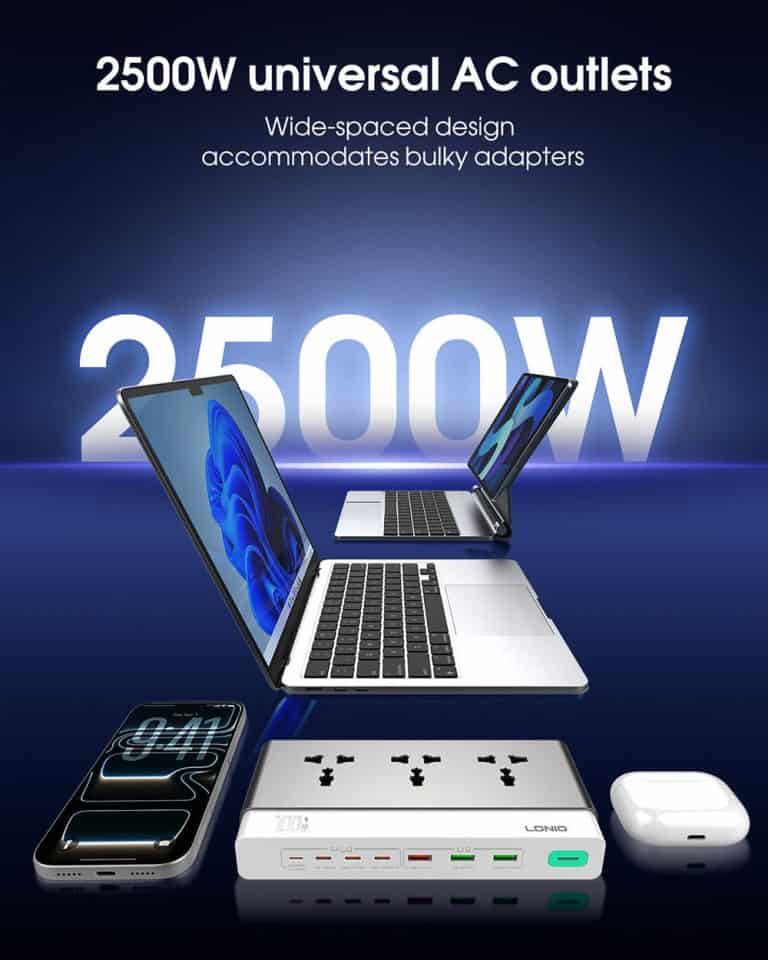 Ldnio SC3 10-in-1 100W GaN Desktop Power Strip