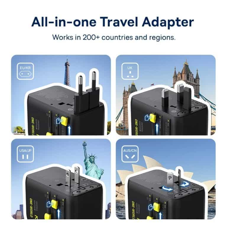 Baseus EnerCore 70W 6-in-1 Universal Travel Adapter