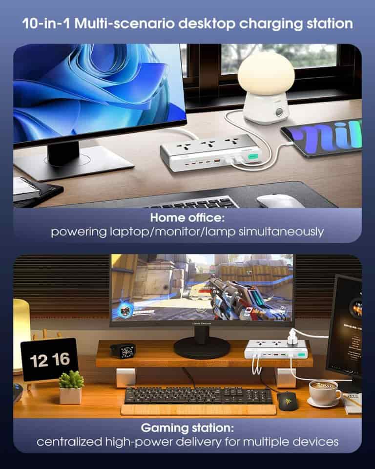 Ldnio SC3 10-in-1 100W GaN Desktop Power Strip